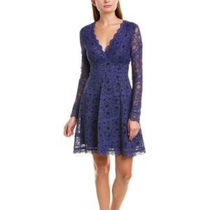 NWT || Nicole Miller - Stretch Lace V Neck Dress